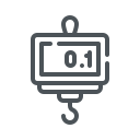 Line icon of a digital hanging scale