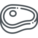 Line icon of a cut of meat